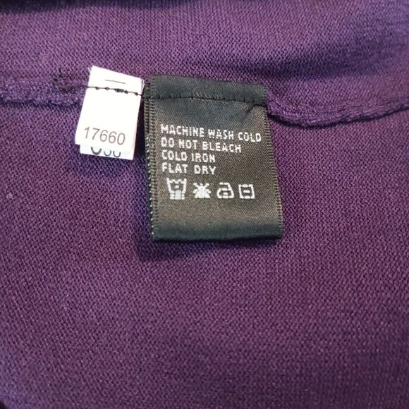 August Silk XL Silk Blend Button-Front Cardigan Sweater Purple Knit Rayon - Picture 11 of 11